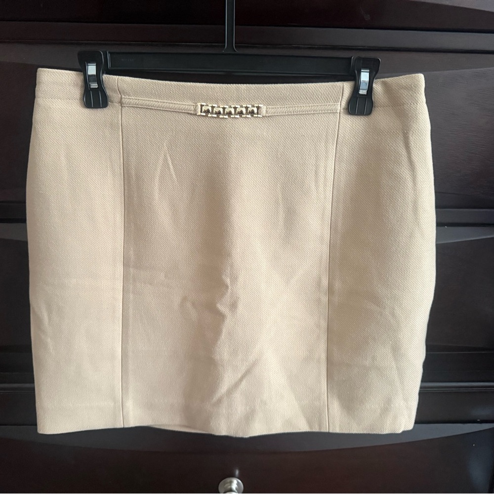 NWT H&M Cream Mini Pencil Skirt